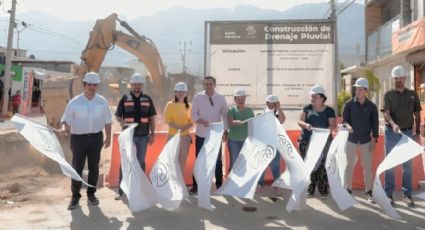 Jesús Nava inicia obras del drenaje pluvial en Santa Catarina