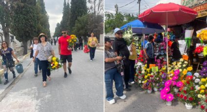 Familias se reúnen en panteón de Monterrey para honrar a sus seres queridos en el Día de Muertos