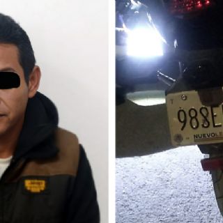 Detienen a comerciante cuando aprendía a manejar en una moto robada en Escobedo