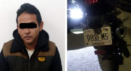 Detienen a comerciante cuando aprendía a manejar en una moto robada en Escobedo