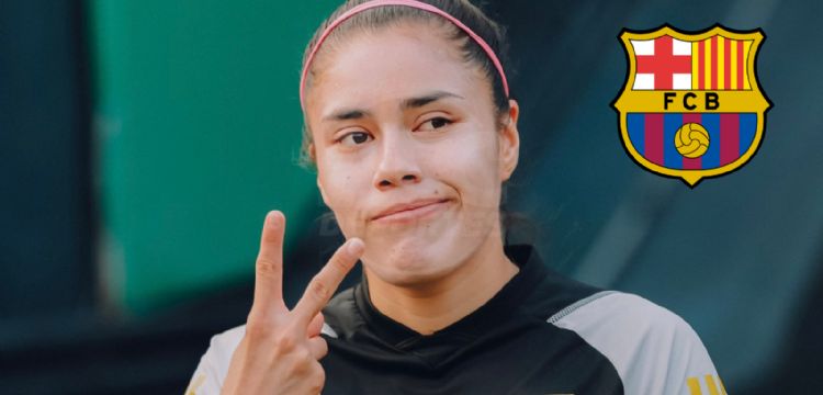 Jacqueline Ovalle en pláticas con el Barcelona Femenil