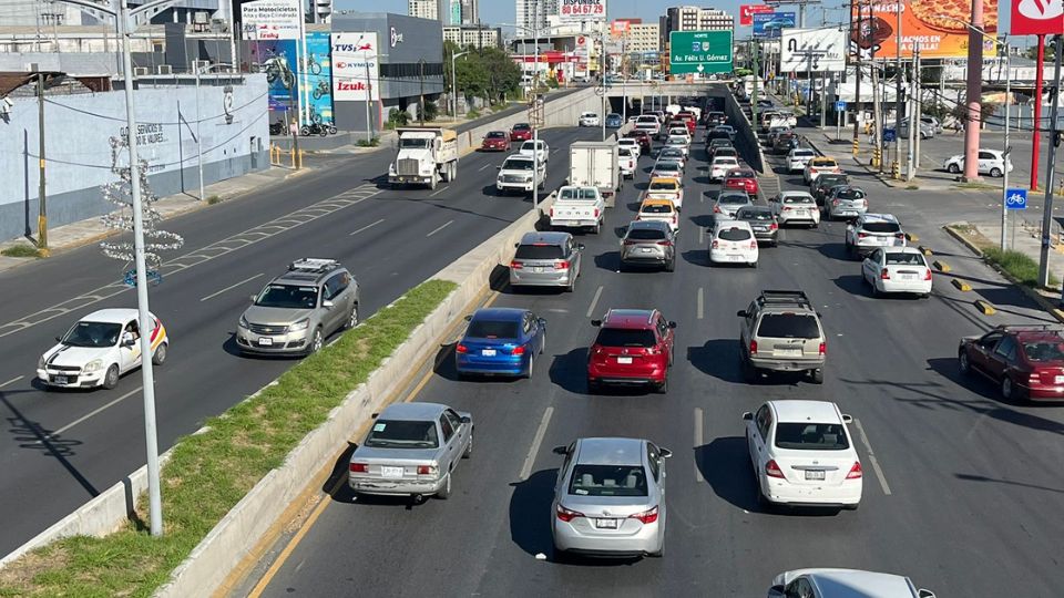 Tráfico en la zona metropolitana de Monterrey