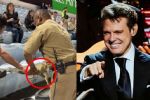 Video: Sacan a enorme iguana del concierto de Luis Miguel en Tamaulipas