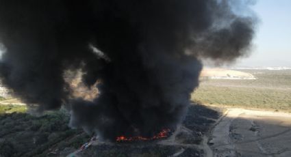 Incendio de llantas empeora calidad del aire en la ZMM