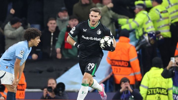 Champions: Santiago Giménez guía la remontada del Feyenoord ante un City en crisis