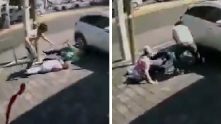 Video: Joven choca y desquita su ira golpeando a pareja de abuelitos en Colima