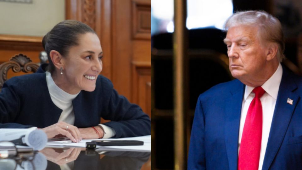 Claudia Sheinbaum, presidenta de México y Donald Trump, presidente electo de Estados Unidos.