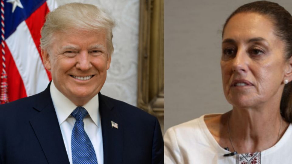 Donald Trump, presidente electo de Estados Unidos, y Claudia Sheinbaum, presidenta de México.