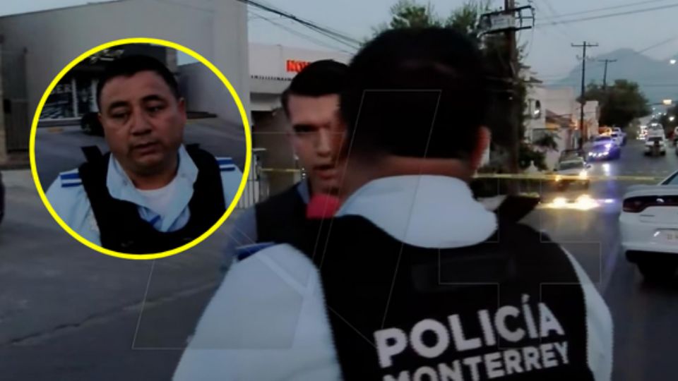 Momento en que oficial de Monterrey interrumpe el trabajo de un reportero de NMás.