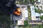 Fuerte incendio alarma a Juárez, NL; pipa que transportaba diésel habría explotado
