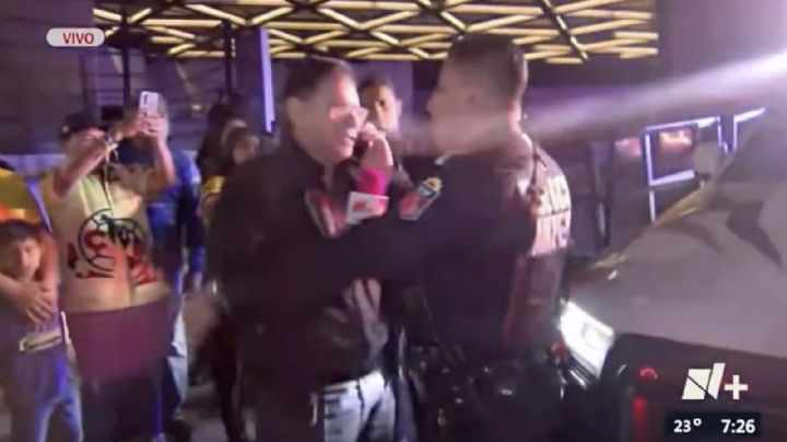 Policía de San Pedro agrede a periodistas en intento de desalojar a los aficionados del América