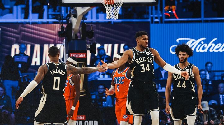 Giannis Antetokounmpo lidera a los Bucks al título de la NBA Cup