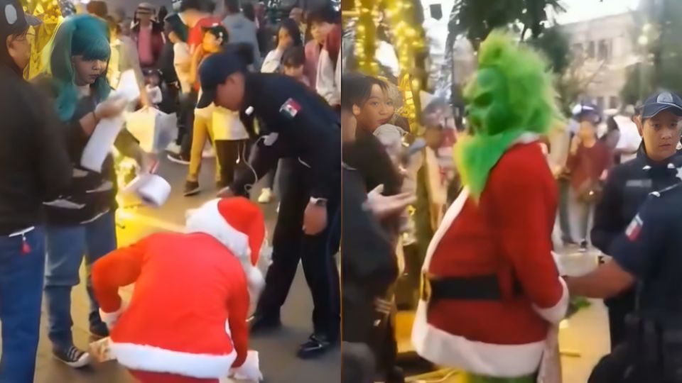 El Grinch es protagonista de una pelea con Santa Claus.