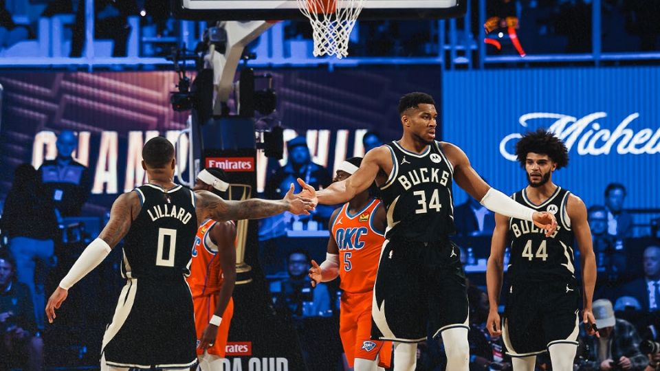 Triple-doble de Giannis lidera a los Bucks al título de la NBA Cup