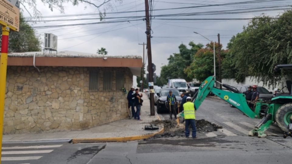 Labores para contener fuga de gas en San Pedro.