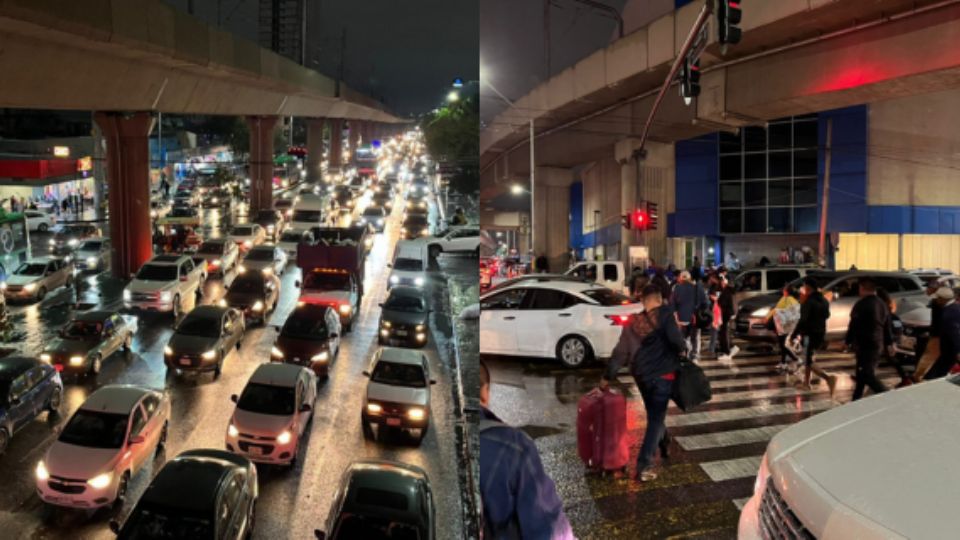 Los viajeros cruzan a prisa las congestionadas avenidas aledañas a la Central de Autobuses de Monterrey, para llegar a tiempo a sus lugares de origen esta Navidad.