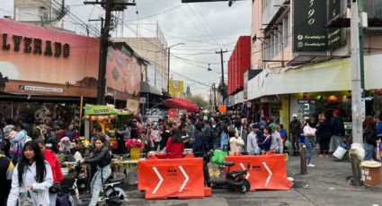 Aprovechan comerciantes cierre de calles para extender sus puestos