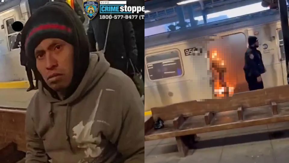 Hombre incendia a mujer en metro de Nueva York