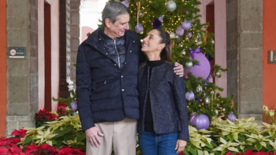 Claudia Sheinbaum junto a su esposo Jesús María Tarriba.