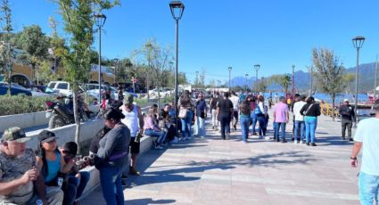 Regios disfrutan del clima cálido en la presa La Boca