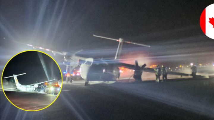 Se incendia avión al aterrizar en Canadá