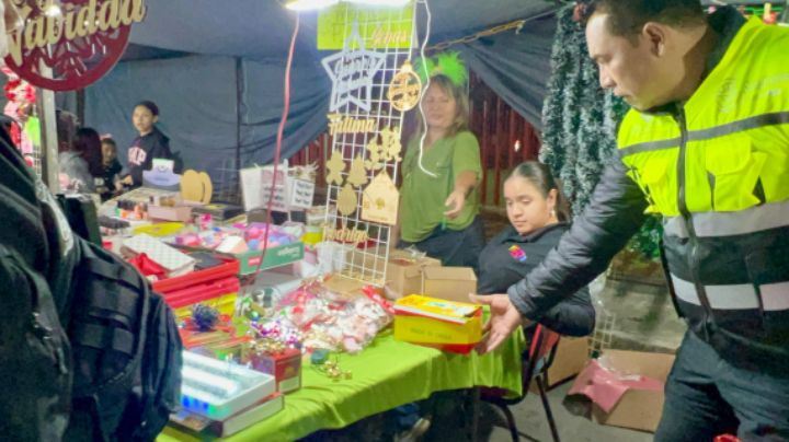 Realizan operativo para decomisar pirotecnia en mercados rodantes de Santa Catarina