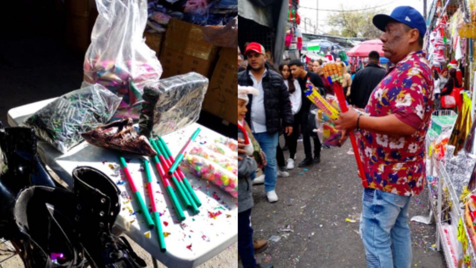 En medio de recorridos de la Policía de Monterrey, un total de 23 vendedores de pirotecnia en la zona del Colegio Civil continúan ofreciendo su mercancía.