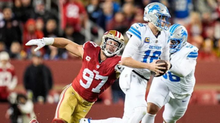 Lions vence a 49ers y está cerca de cerrar en la cima de la NFC