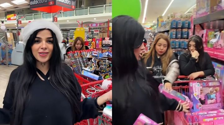 Karely Ruiz compra juguetes para posada de niños con discapacidad