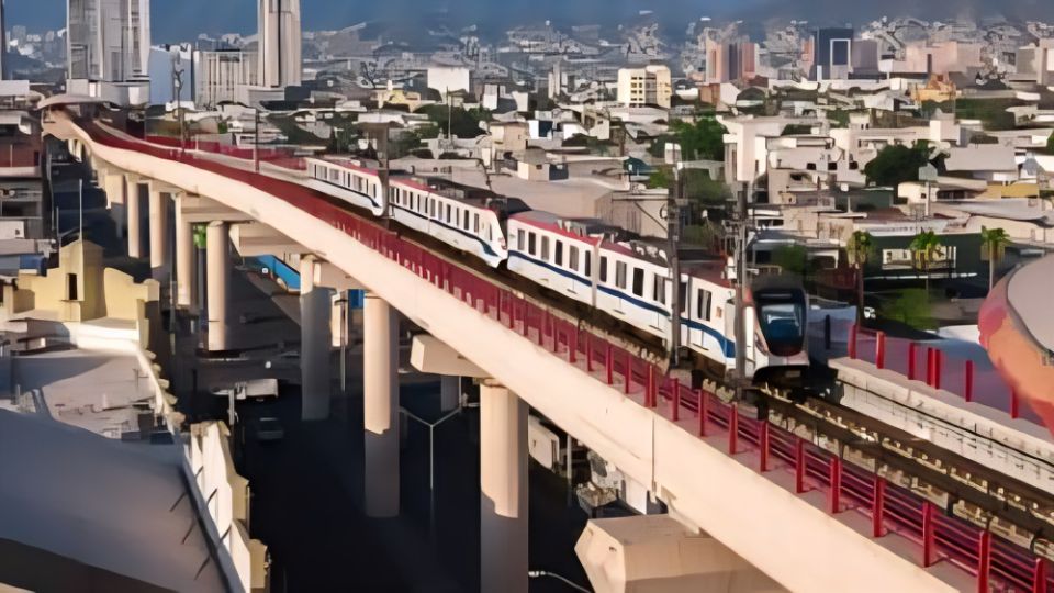 Linea del Metro en Monterrey.