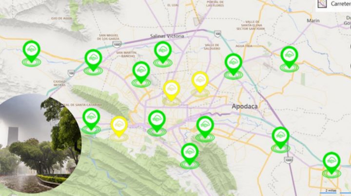 Calidad del aire en Monterrey presenta riesgo moderado pese a lluvias