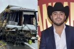 Autobús donde viajaban músicos de Gerardo Ortíz sufre incendio en su viaje a Puebla