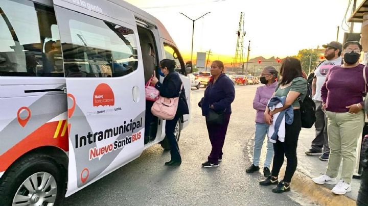Santa Catarina da banderazo de salida a unidades del 'Santa Bus Intramunicipal'