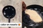 Video: Joven cocina una milanesa con el calor del sol en Argentina