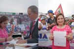 Xóchitl Gálvez firma con sangre promesa de no eliminar programas sociales