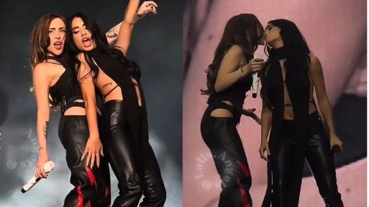 Video: Nicki Nicole besa a Lali Espósito durante concierto en Argentina