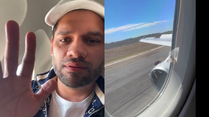 Video: Falla avión que trasladaba a  ‘Mi Banda el Mexicano’ y aterriza de emergencia