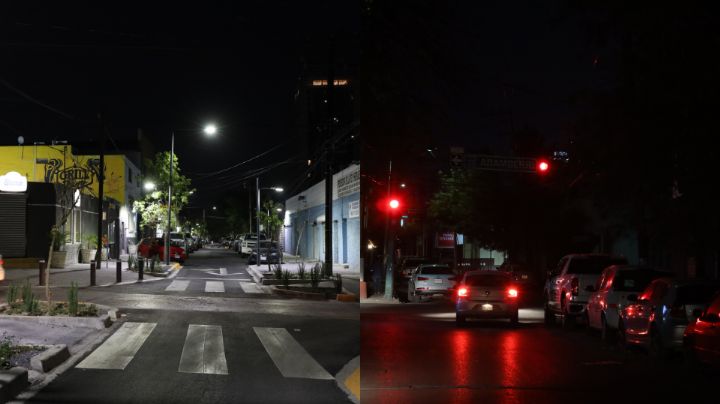 Corredores verdes, bien iluminados; calles aledañas siguen a oscuras