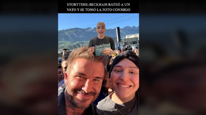 'Me sonrió, me guiñó el ojo', joven regia cumple sueño de conocer a David Beckham en Monterrey