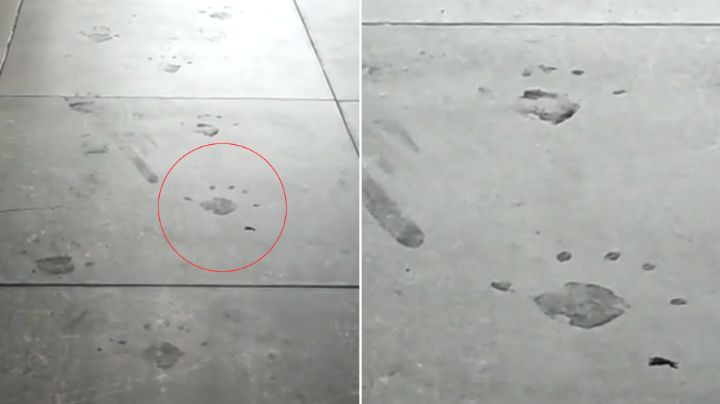 ¿Fantasmas? Captan misteriosas huellas en plaza comercial de San Nicolás