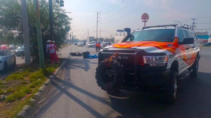Fallece motociclista tras accidente vial en Monterrey