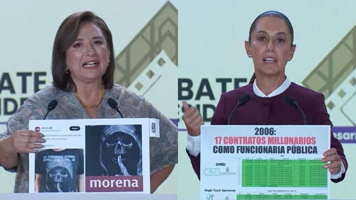 Xóchitl Gálvez combate; Claudia Sheinbaum se cuida en el segundo debate