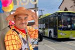 Chofer de ruta de García se disfraza de Woody para festejar el Día del Niño