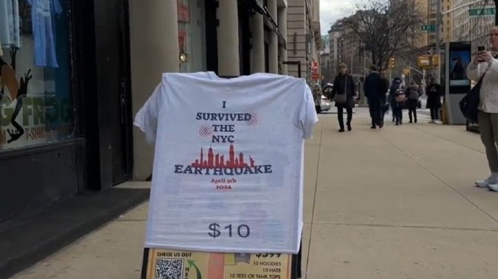 En solo dos horas empiezan a vender camisetas con la leyenda 'Sobreviví al sismo en NY'