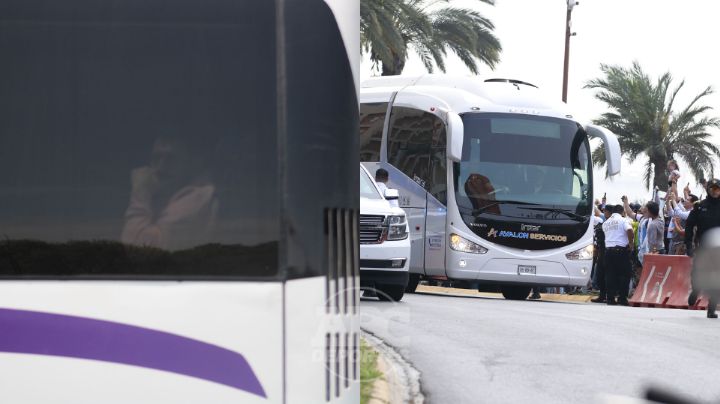 Lionel Messi llegó a su hotel entre el recibimiento de alrededor 300 aficionados