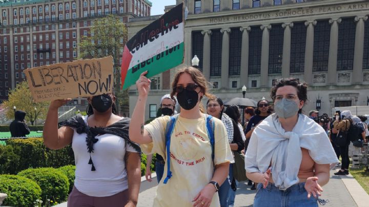 Casa Blanca critica a estudiantes de la Universidad de Columbia por protestas a favor de Palestina
