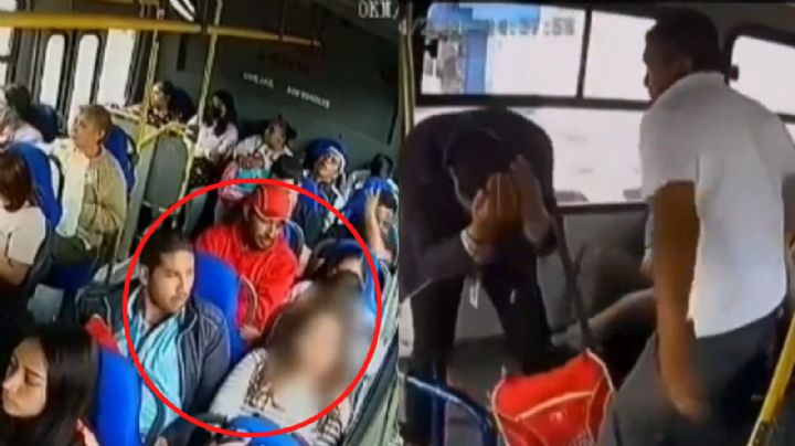 VIDEO: Chofer de camión urbano defiende a mujer que fue acosada por un pasajero en Edomex