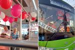 Chofer decora ruta de García y regala chocolates por el Día de las Madres