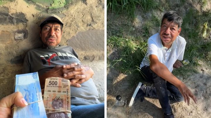 Indigente que recibió 100 mil pesos se gastó el dinero en un día; influencer le 'reclama'
