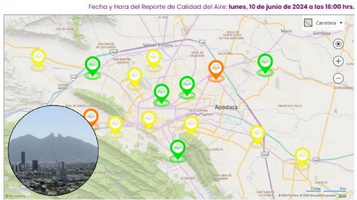 Mejora calidad del aire tras lluvias; incendio en Pesquería afecta Apodaca y Escobedo